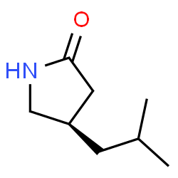 ChemSpider 2D Image | (4R)-4-Isobutyl-2-pyrrolidinone | C8H15NO