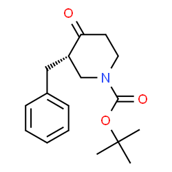 ChemSpider 2D Image | 2-Methyl-2-propanyl (3S)-3-benzyl-4-oxo-1-piperidinecarboxylate | C17H23NO3