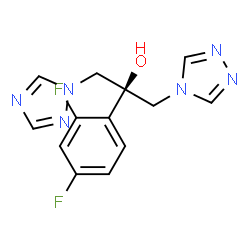 ChemSpider 2D Image | (2R)-2-(2,4-Difluorophenyl)-1-(1H-1,2,4-triazol-1-yl)-3-(4H-1,2,4-triazol-4-yl)-2-propanol | C13H12F2N6O