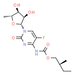 ChemSpider 2D Image | 5'-Deoxy-5-fluoro-N-{[(2S)-2-methylbutoxy]carbonyl}cytidine | C15H22FN3O6