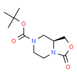 ChemSpider 2D Image | (S)-tert-Butyl 3-oxotetrahydro-1H-oxazolo[3,4-a]pyrazine-7(3H)-carboxylate | C11H18N2O4