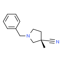 ChemSpider 2D Image | (3S)-1-Benzyl-3-methyl-3-pyrrolidinecarbonitrile | C13H16N2