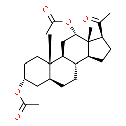ChemSpider 2D Image | (3alpha,5alpha,12alpha)-20-Oxopregnane-3,12-diyl diacetate | C25H38O5