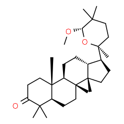 ChemSpider 2D Image | (5alpha,14beta,17beta)-17-[(2S,6S)-6-Methoxy-2,5,5-trimethyltetrahydro-2H-pyran-2-yl]-4,4,8,10,14-pentamethylgonan-3-one | C31H52O3