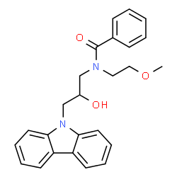 ChemSpider 2D Image | N-[3-(9H-Carbazol-9-yl)-2-hydroxypropyl]-N-(2-methoxyethyl)benzamide | C25H26N2O3