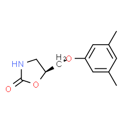 ChemSpider 2D Image | (5S)-5-[(3,5-Dimethylphenoxy)methyl]-1,3-oxazolidin-2-one | C12H15NO3