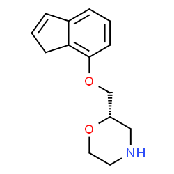 ChemSpider 2D Image | (2S)-2-[(1H-Inden-7-yloxy)methyl]morpholine | C14H17NO2