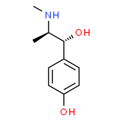 ChemSpider 2D Image | 4-[(1R,2R)-1-Hydroxy-2-(methylamino)propyl]phenol | C10H15NO2