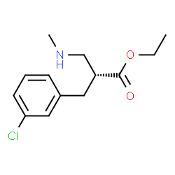 ChemSpider 2D Image | Ethyl (2R)-2-(3-chlorobenzyl)-3-(methylamino)propanoate | C13H18ClNO2
