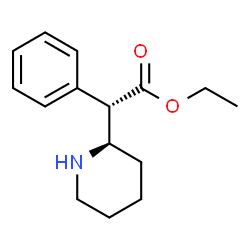 ChemSpider 2D Image | Ethyl phenyl[(2R)-2-piperidinyl]acetate | C15H21NO2