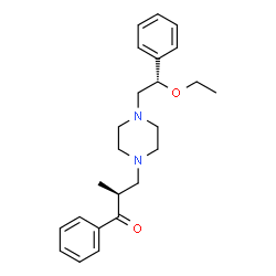 ChemSpider 2D Image | (2S)-3-{4-[(2S)-2-Ethoxy-2-phenylethyl]-1-piperazinyl}-2-methyl-1-phenyl-1-propanone | C24H32N2O2
