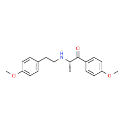 ChemSpider 2D Image | (2S)-1-(4-Methoxyphenyl)-2-{[2-(4-methoxyphenyl)ethyl]amino}-1-propanone | C19H23NO3