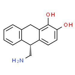 ChemSpider 2D Image | (10R)-10-(Aminomethyl)-9,10-dihydro-1,2-anthracenediol | C15H15NO2
