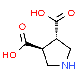 ChemSpider 2D Image | (3S,4S)-3,4-Pyrrolidinedicarboxylic acid | C6H9NO4