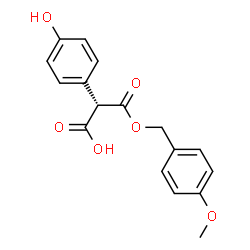 ChemSpider 2D Image | (2S)-2-(4-Hydroxyphenyl)-3-[(4-methoxybenzyl)oxy]-3-oxopropanoic acid | C17H16O6