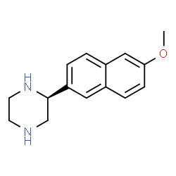 ChemSpider 2D Image | (2S)-2-(6-Methoxy-2-naphthyl)piperazine | C15H18N2O