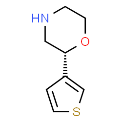ChemSpider 2D Image | (2R)-2-(3-Thienyl)morpholine | C8H11NOS