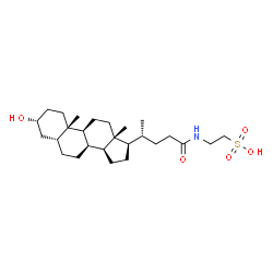 ChemSpider 2D Image | 2-{[(3alpha,5beta,8alpha)-3-Hydroxy-24-oxocholan-24-yl]amino}ethanesulfonic acid | C26H45NO5S