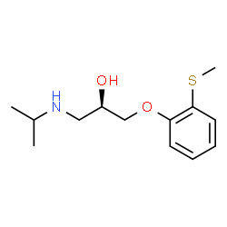 ChemSpider 2D Image | (2R)-1-(Isopropylamino)-3-[2-(methylsulfanyl)phenoxy]-2-propanol | C13H21NO2S