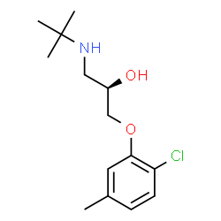 ChemSpider 2D Image | (2R)-1-(2-Chloro-5-methylphenoxy)-3-[(2-methyl-2-propanyl)amino]-2-propanol | C14H22ClNO2