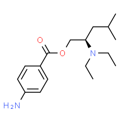 ChemSpider 2D Image | (2R)-2-(Diethylamino)-4-methylpentyl 4-aminobenzoate | C17H28N2O2