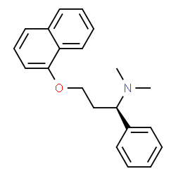 ChemSpider 2D Image | (1R)-N,N-Dimethyl-3-(1-naphthyloxy)-1-phenyl-1-propanamine | C21H23NO