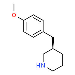 ChemSpider 2D Image | (3R)-3-(4-Methoxybenzyl)piperidine | C13H19NO