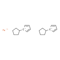 ChemSpider 2D Image | Iron(2+) bis(1-cyclopentyl-2,4-cyclopentadienide) | C20H26Fe