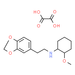 ChemSpider 2D Image | N-[2-(1,3-Benzodioxol-5-yl)ethyl]-2-methoxycyclohexanamine ethanedioate (1:1) | C18H25NO7