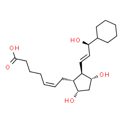 ChemSpider 2D Image | (5Z)-7-{(1R,2R,3R,5S)-2-[(1E,3S)-3-Cyclohexyl-3-hydroxy-1-propen-1-yl]-3,5-dihydroxycyclopentyl}-5-heptenoic acid | C21H34O5