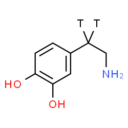 ChemSpider 2D Image | DOPAMINE, [7-3H(N)] | C8H9T2NO2