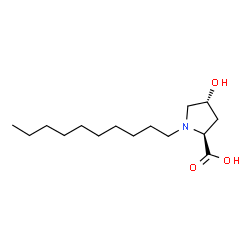 ChemSpider 2D Image | (4R)-1-Decyl-4-hydroxy-L-proline | C15H29NO3