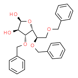 ChemSpider 2D Image | 3,5,6-Tri-O-benzyl-D-glucofuranose | C27H30O6
