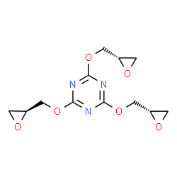 ChemSpider 2D Image | 2,4,6-Tris[(2S)-2-oxiranylmethoxy]-1,3,5-triazine | C12H15N3O6