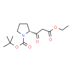 ChemSpider 2D Image | (R)-tert-butyl 2-(3-ethoxy-3-oxopropanoyl)pyrrolidine-1-carboxylate | C14H23NO5