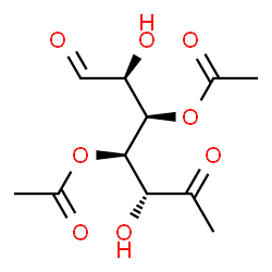 ChemSpider 2D Image | (2S,3R,4R,5R)-3-Acetoxy-2,5-dihydroxy-1,6-dioxo-4-heptanyl acetate | C11H16O8