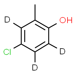 ChemSpider 2D Image | 4-Chloro-2-methyl(~2~H_3_)phenol | C7H4D3ClO