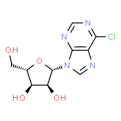 ChemSpider 2D Image | 9-(β-L-RIBOFURANOSYL)-6-CHLOROPURINE | C10H11ClN4O4