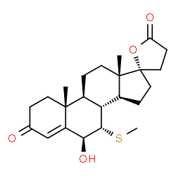 ChemSpider 2D Image | 6β-Hydroxy-7α-(thiomethyl)spirolactone | C23H32O4S