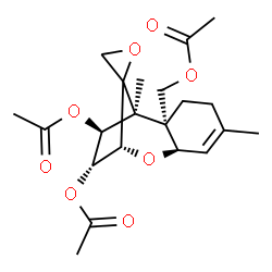 ChemSpider 2D Image | (3alpha,4beta)-12,13-Epoxytrichothec-9-ene-3,4,15-triyl triacetate | C21H28O8
