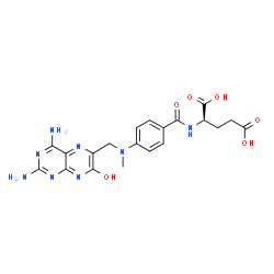 ChemSpider 2D Image | N-(4-{[(2,4-Diamino-7-oxo-1,7-dihydro-6-pteridinyl)methyl](methyl)amino}benzoyl)-D-glutamic acid | C20H22N8O6