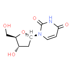 ChemSpider 2D Image | 2'-Deoxy(1'-~13~C)uridine | C813CH12N2O5