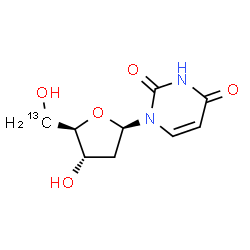 ChemSpider 2D Image | 2'-Deoxy(5'-~13~C)uridine | C813CH12N2O5