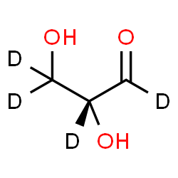 ChemSpider 2D Image | D-[1,2,3,3'-2H4]glyceraldehyde | C3H2D4O3