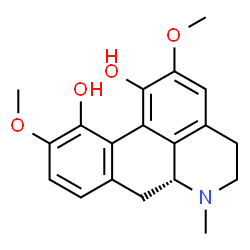 ChemSpider 2D Image | (6aR)-2,10-Dimethoxy-6-methyl-5,6,6a,7-tetrahydro-4H-dibenzo[de,g]quinoline-1,11-diol | C19H21NO4