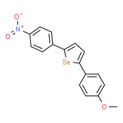 ChemSpider 2D Image | 2-(4-Methoxyphenyl)-5-(4-nitrophenyl)selenophene | C17H13NO3Se