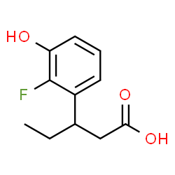 ChemSpider 2D Image | 3-(2-Fluoro-3-hydroxyphenyl)pentanoic acid | C11H13FO3