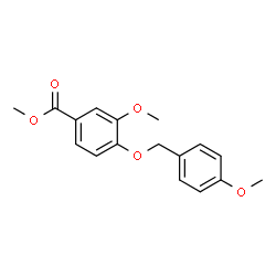 ChemSpider 2D Image | Methyl 3-methoxy-4-((4-methoxybenzyl)oxy)benzoate | C17H18O5