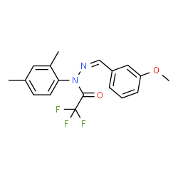 ChemSpider 2D Image | N-(2,4-Dimethylphenyl)-2,2,2-trifluoro-N'-[(Z)-(3-methoxyphenyl)methylene]acetohydrazide | C18H17F3N2O2