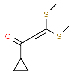 ChemSpider 2D Image | 1-Cyclopropyl-3,3-bis(methylsulfanyl)-2-propen-1-one | C8H12OS2